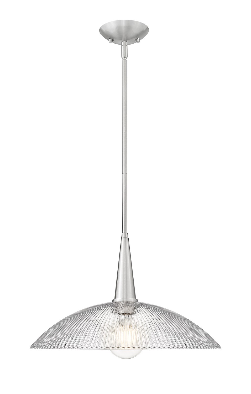 One Light Pendant by Z-Lite - Lunelle Collection, Brushed Nickel Finish - 3051P18-BN