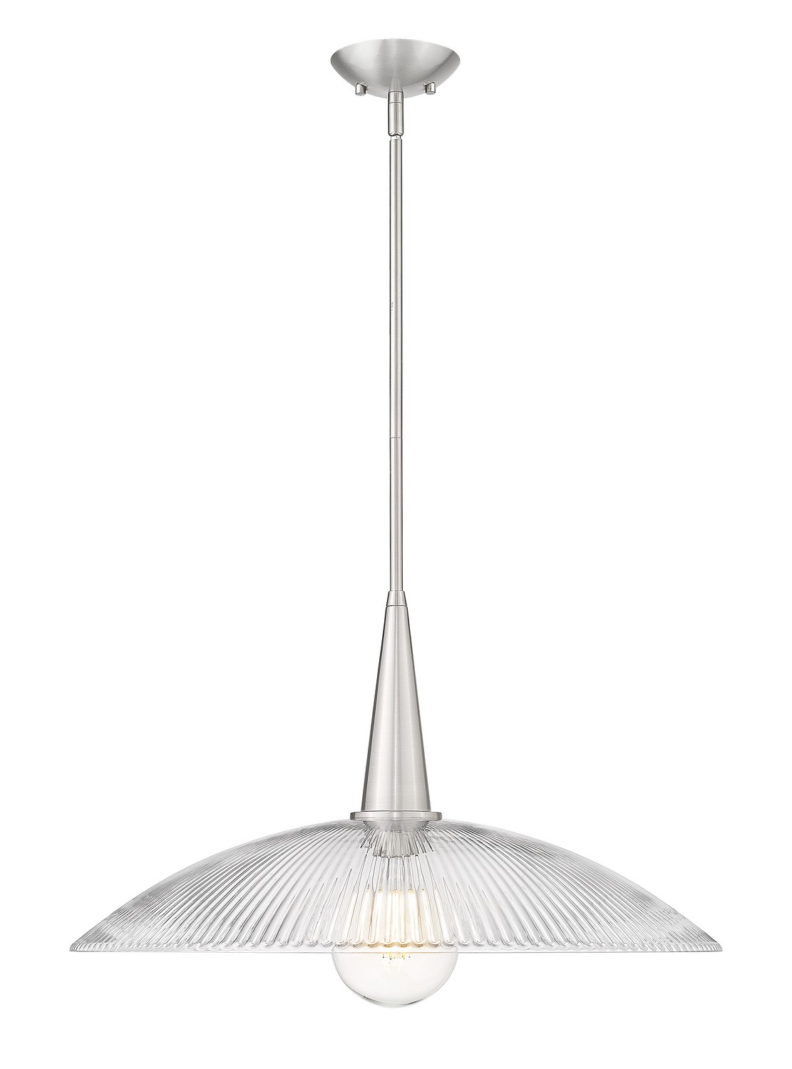 One Light Pendant by Z-Lite - Lunelle Collection, Brushed Nickel Finish - 3051P24-BN