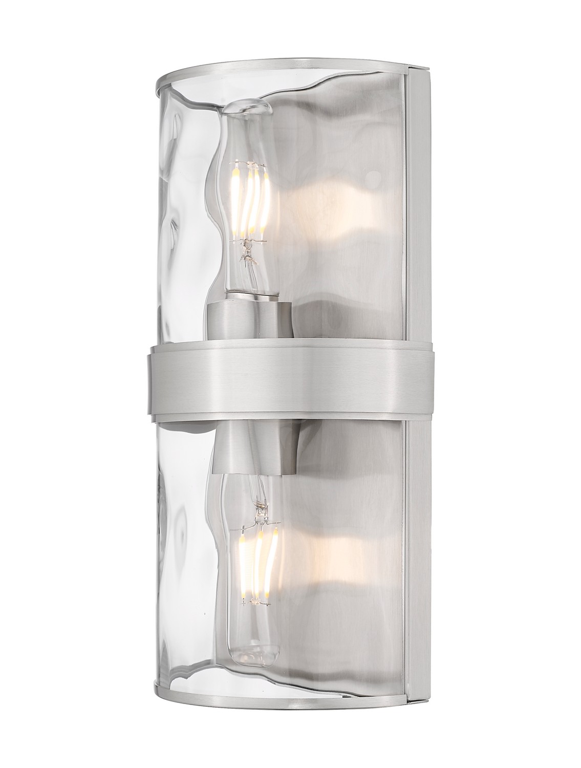 Two Light Wall Sconce by Z-Lite - Meridian Collection, Brushed Nickel Finish - 3053-2SS-BN