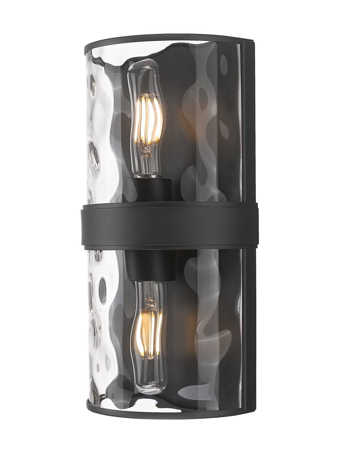 Two Light Wall Sconce by Z-Lite - Meridian Collection, Matte Black Finish - 3053-2SS-MB