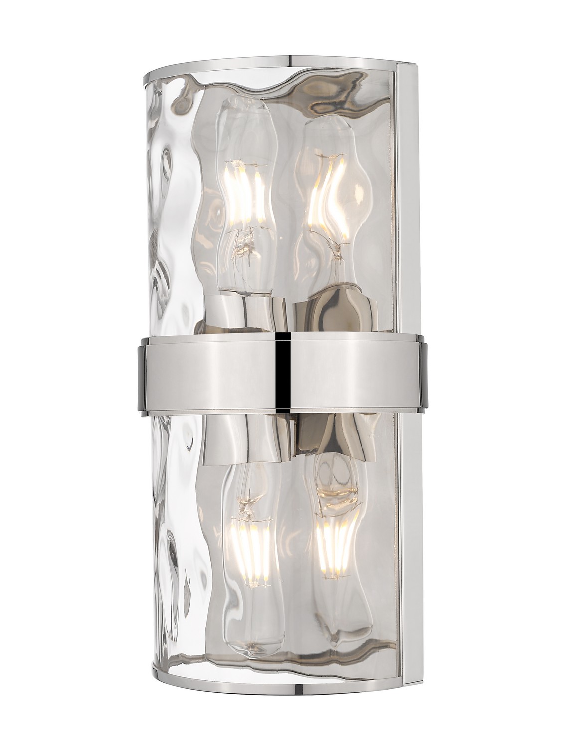Two Light Wall Sconce by Z-Lite - Meridian Collection, Polished Nickel Finish - 3053-2SS-PN