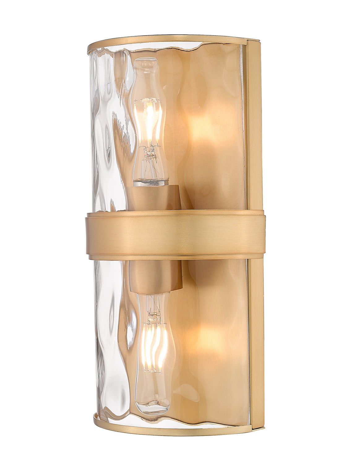 Two Light Wall Sconce by Z-Lite - Meridian Collection, Rubbed Brass Finish - 3053-2SS-RB