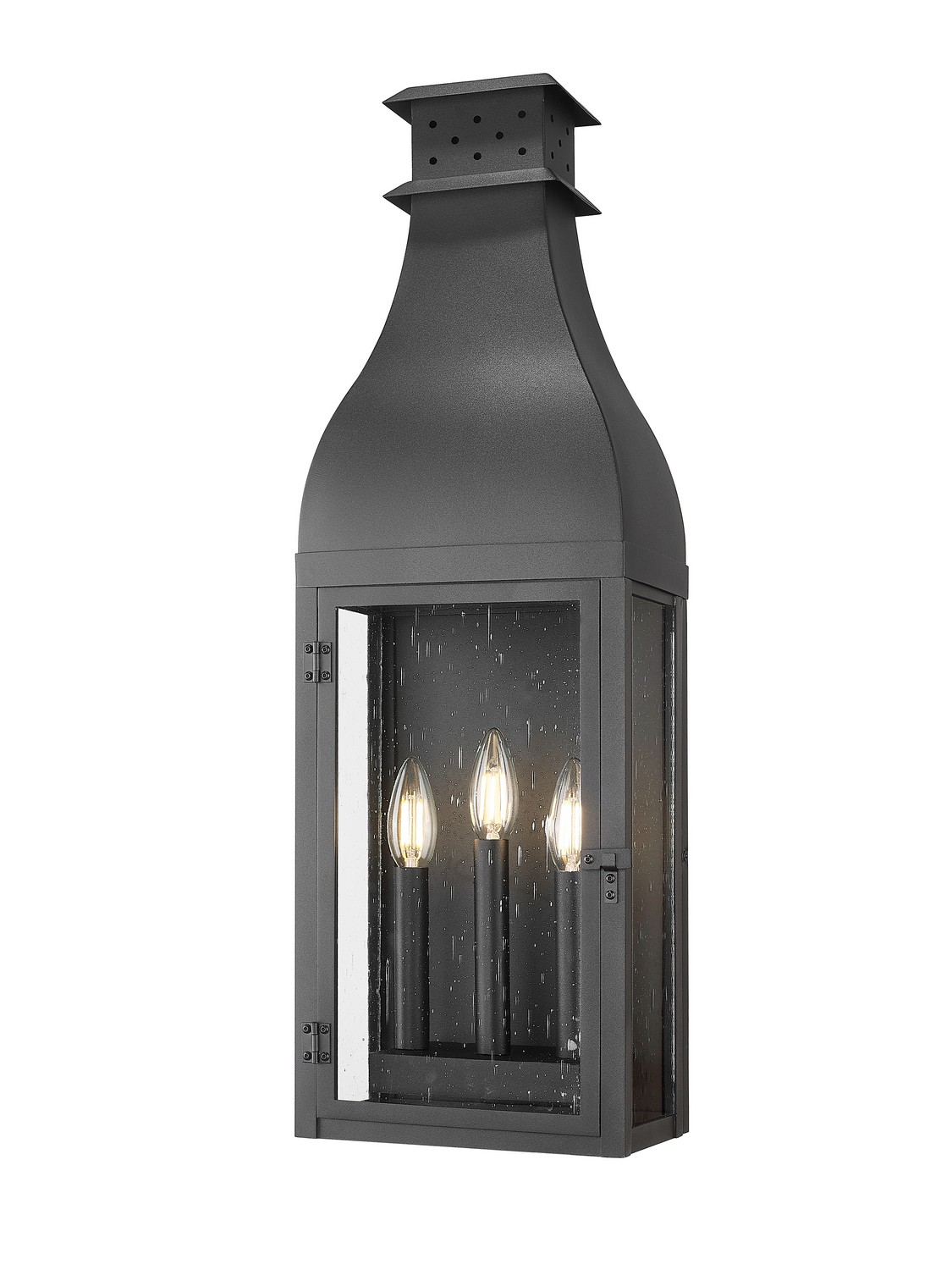Three Light Outdoor Wall Mount by Z-Lite - Toulouse Collection, Sand Black Finish - 5030B-BK