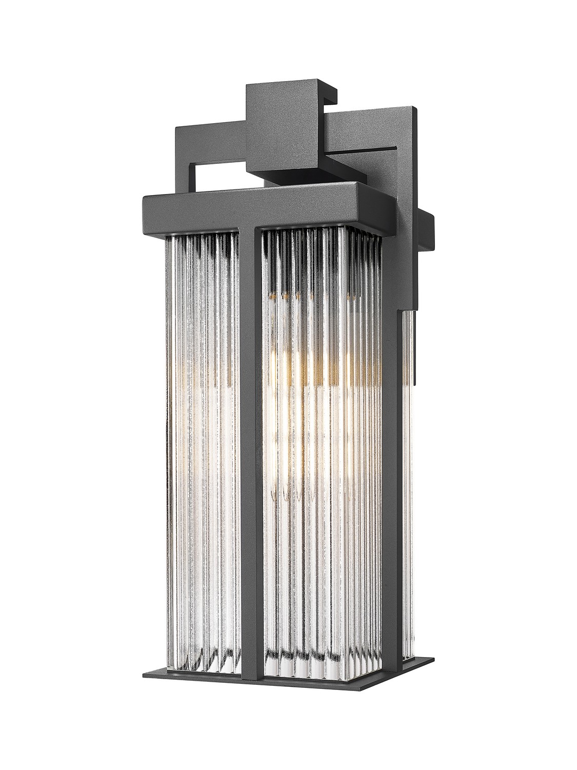 One Light Outdoor Wall Mount by Z-Lite - Fortis Collection, Sand Black Finish - 5031M-BK