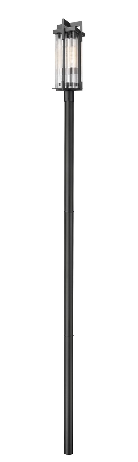Two Light Outdoor Post Mount by Z-Lite - Fortis Collection, Sand Black Finish - 5031PHBR-5009P120-BK