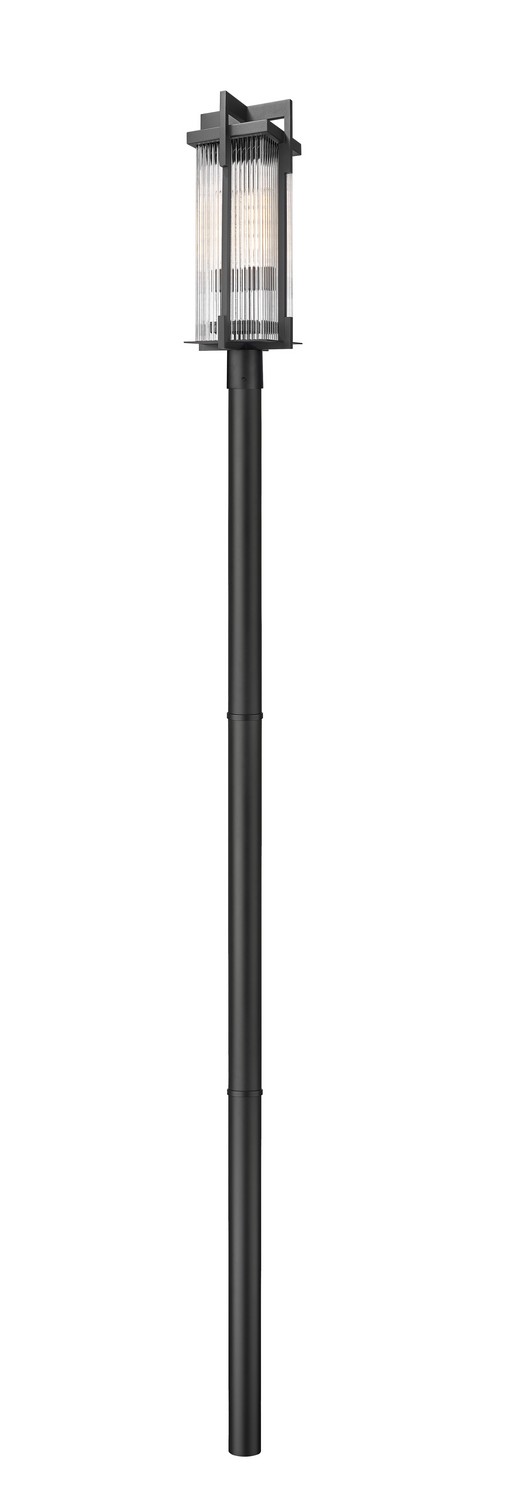 Two Light Outdoor Post Mount by Z-Lite - Fortis Collection, Sand Black Finish - 5031PHBR-5009P96-BK