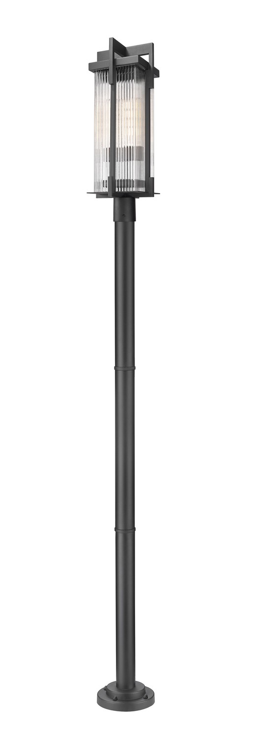 Two Light Outdoor Post Mount by Z-Lite - Fortis Collection, Sand Black Finish - 5031PHBR-567P-BK