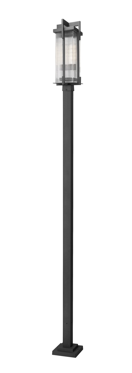 Two Light Outdoor Post Mount by Z-Lite - Fortis Collection, Sand Black Finish - 5031PHBS-536P-BK