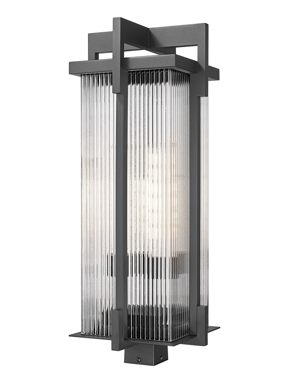 Three Light Outdoor Post Mount by Z-Lite - Fortis Collection, Sand Black Finish - 5031PHXLS-BK