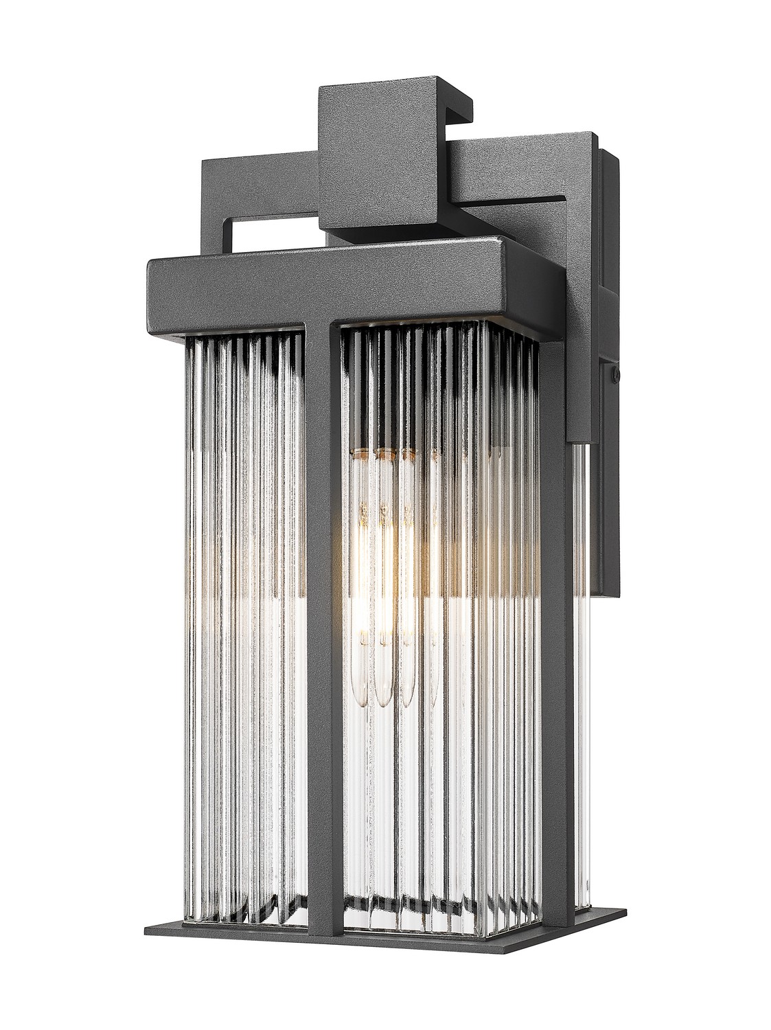 One Light Outdoor Wall Mount by Z-Lite - Fortis Collection, Sand Black Finish - 5031S-BK