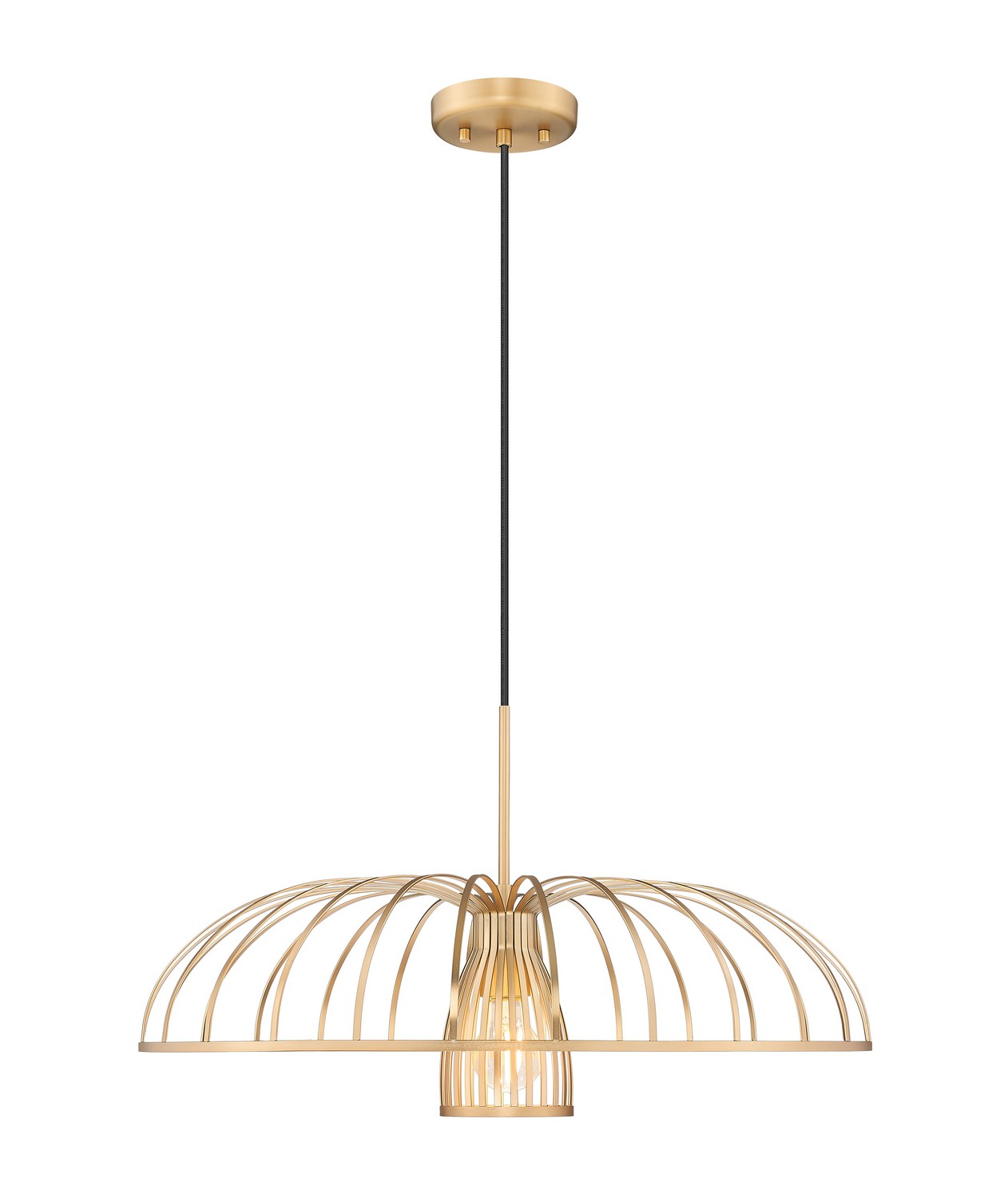 One Light Pendant by Z-Lite - Valencia Collection, Modern Gold Finish - 623P24-MGLD