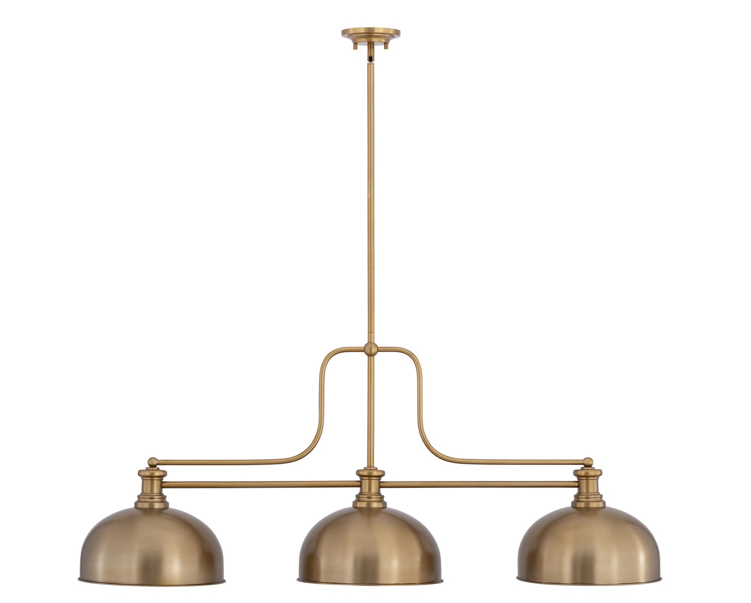 Three Light Billiard by Z-Lite - Melange Collection, Heritage Brass Finish - 725-3HBR-D13HBR