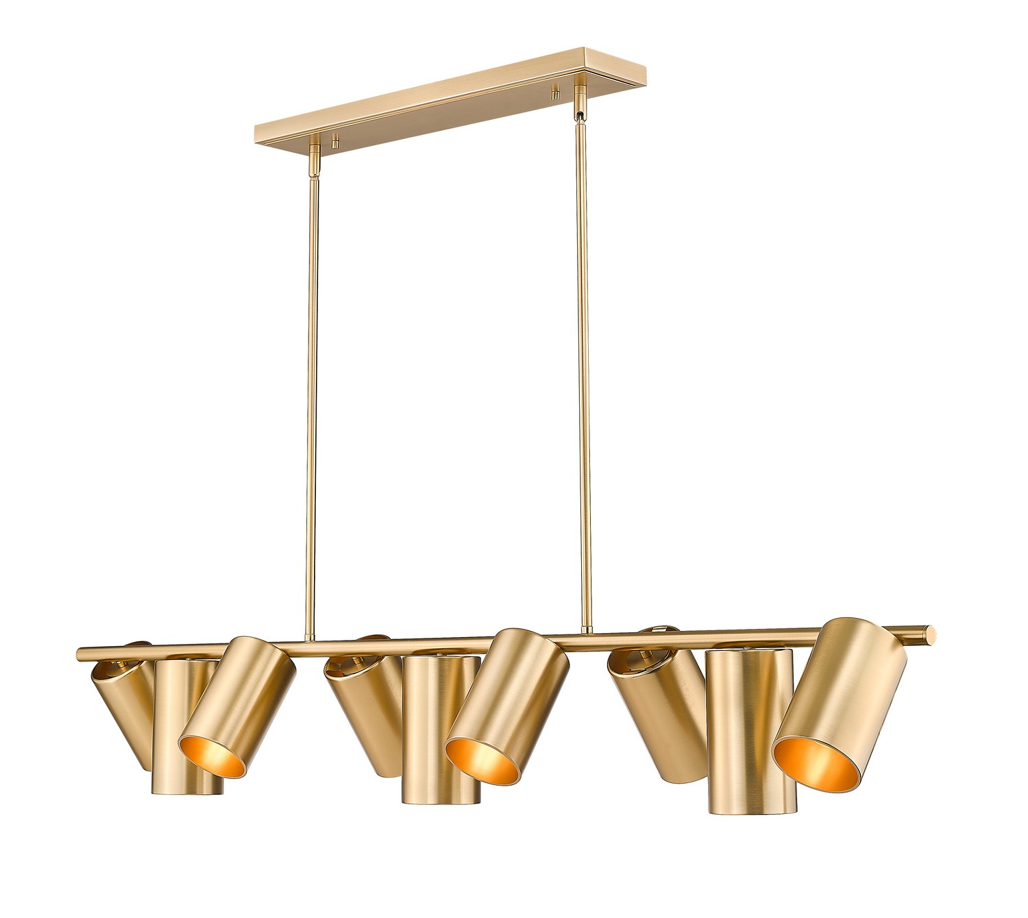 Nine Light Linear Chandelier by Z-Lite - Lumina Collection, Modern Gold Finish - 7520-9L-MGLD