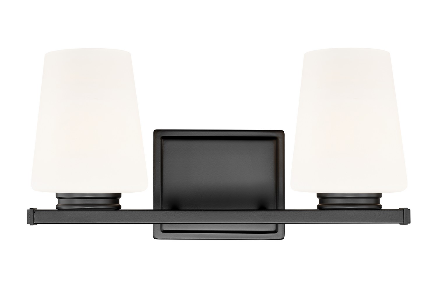 Two Light Vanity by Z-Lite - Nextra Collection, Matte Black Finish - 7703-2V-MB