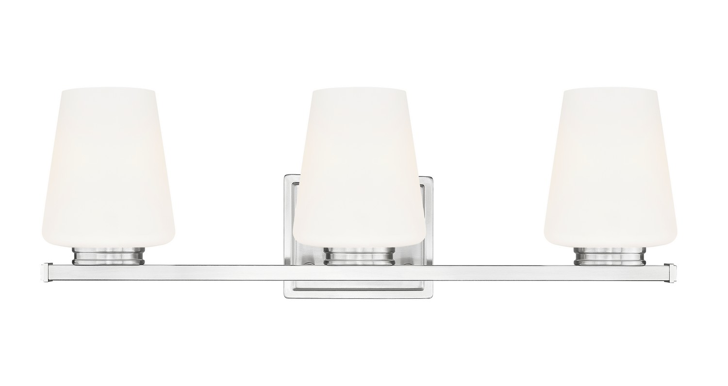 Three Light Vanity by Z-Lite - Nextra Collection, Brushed Nickel Finish - 7703-3V-BN