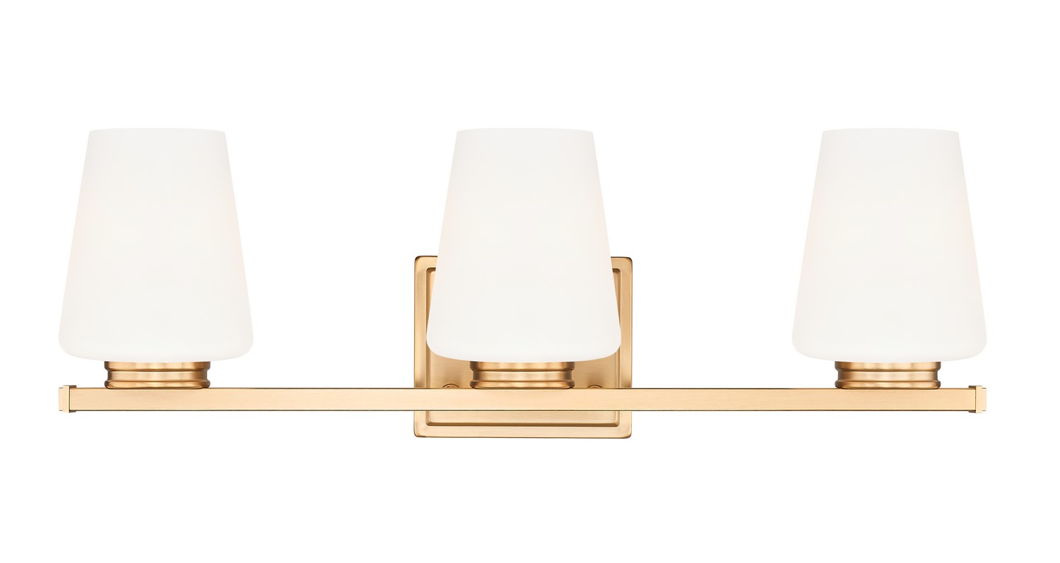 Three Light Vanity by Z-Lite - Nextra Collection, Modern Gold Finish - 7703-3V-MGLD