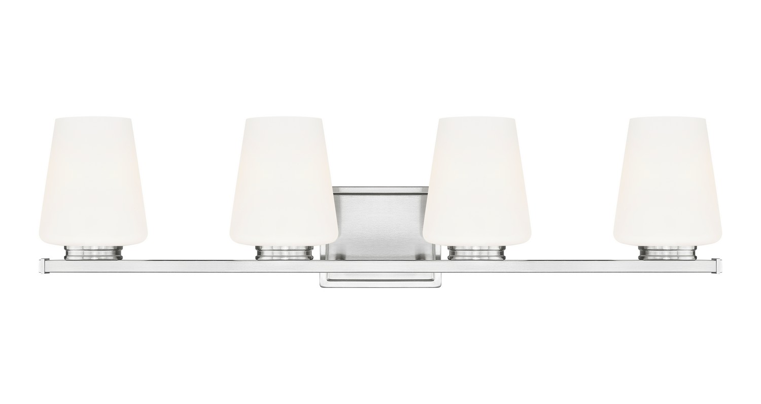 Four Light Vanity by Z-Lite - Nextra Collection, Brushed Nickel Finish - 7703-4V-BN