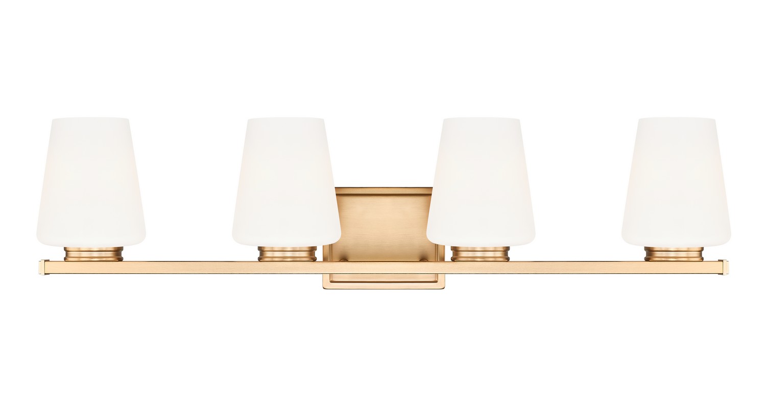 Four Light Vanity by Z-Lite - Nextra Collection, Modern Gold Finish - 7703-4V-MGLD