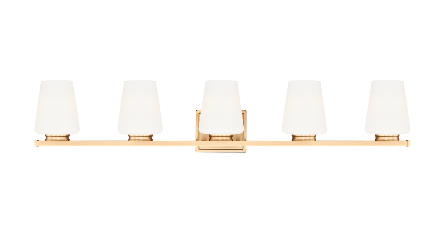 Five Light Vanity by Z-Lite - Nextra Collection, Modern Gold Finish - 7703-5V-MGLD