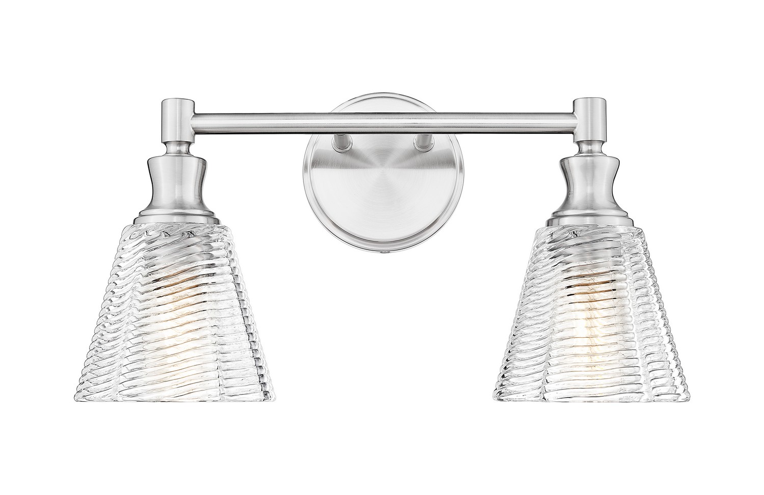 Two Light Vanity by Z-Lite - Auden Collection, Brushed Nickel Finish - 7704-2V-BN