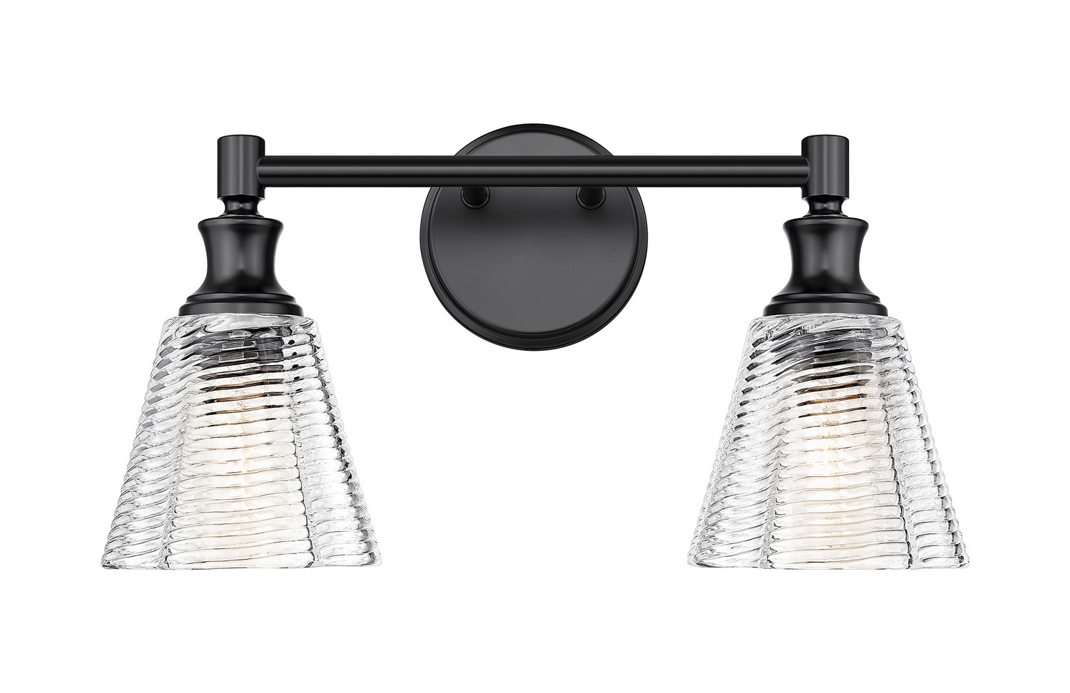 Two Light Vanity by Z-Lite - Auden Collection, Matte Black Finish - 7704-2V-MB