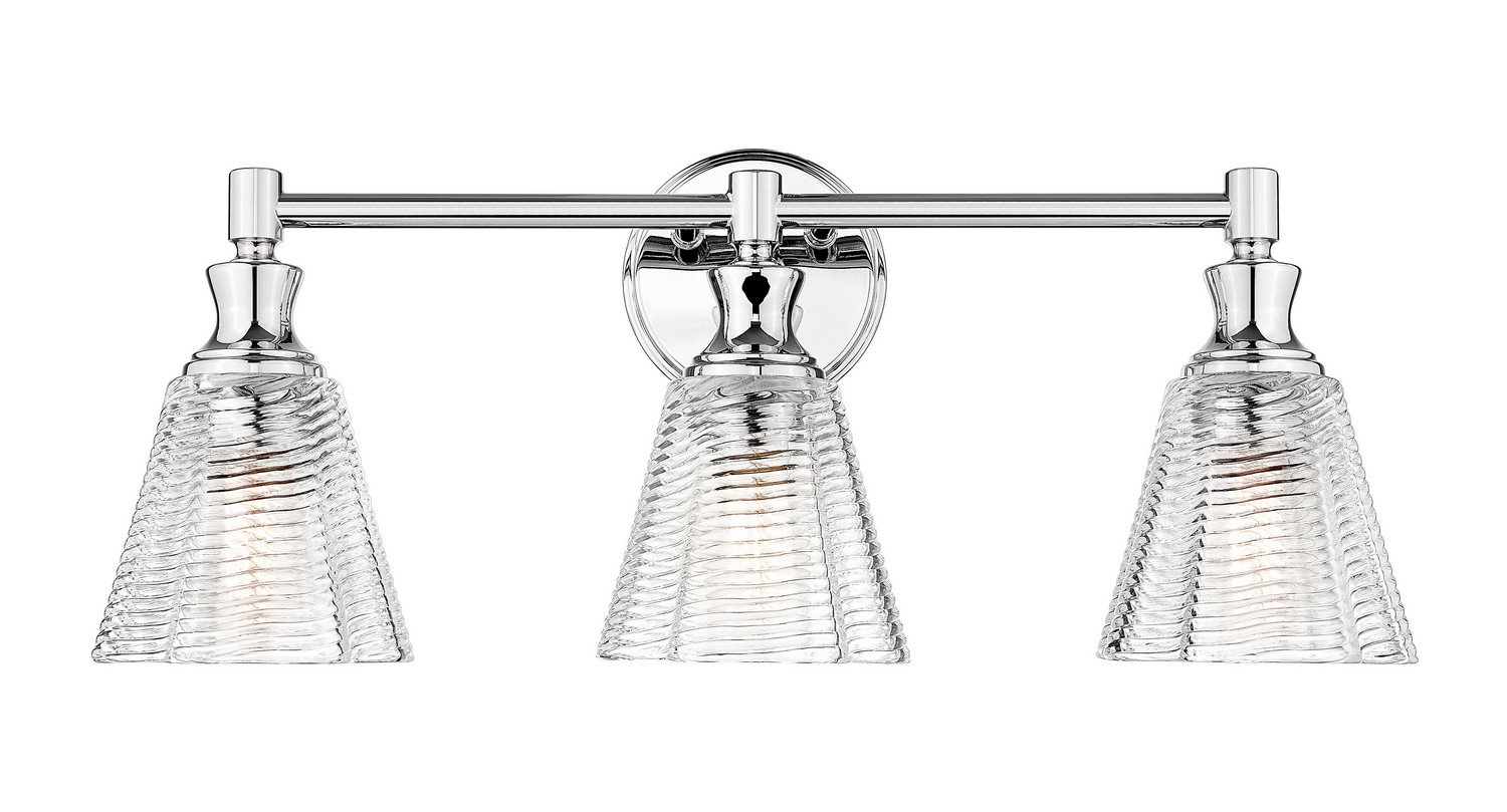 Three Light Vanity by Z-Lite - Auden Collection, Chrome Finish - 7704-3V-CH