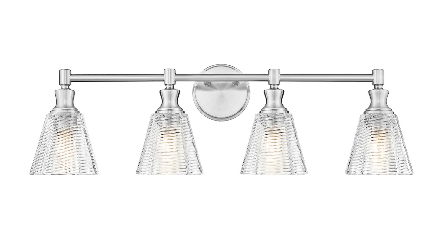 Four Light Vanity by Z-Lite - Auden Collection, Brushed Nickel Finish - 7704-4V-BN