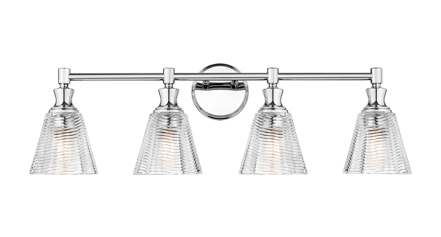 Four Light Vanity by Z-Lite - Auden Collection, Chrome Finish - 7704-4V-CH