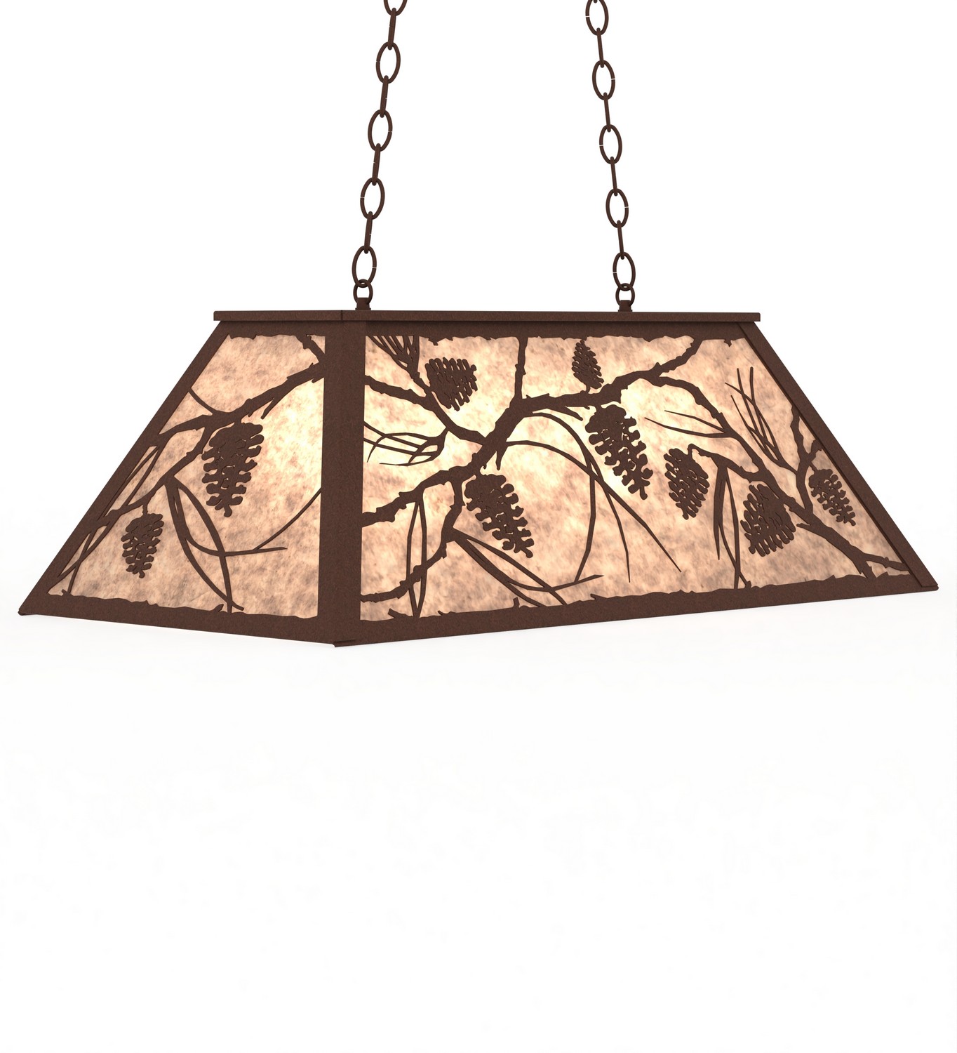 Whispering Pines Six Light Pendant in Cafe Noir