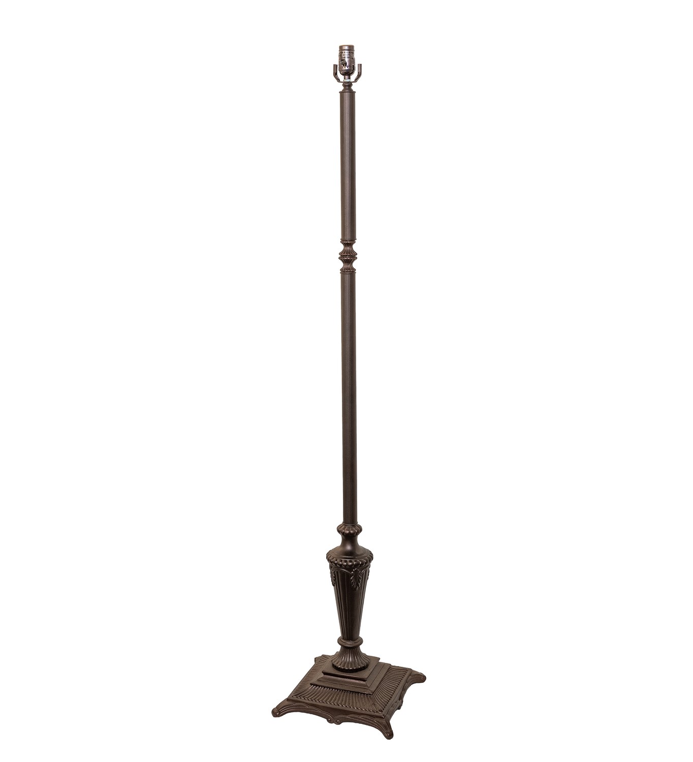 Fluted Fleur One Light Floor Base in Mahogany Bronze