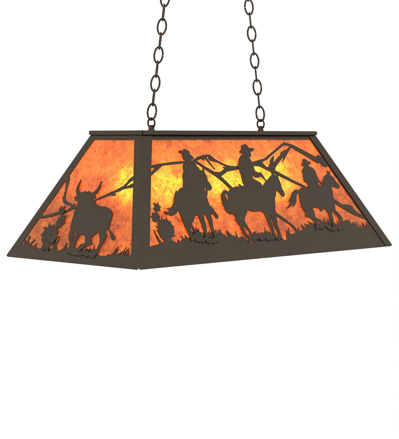 Rustlers Six Light Pendant in Oil Rubbed Bronze