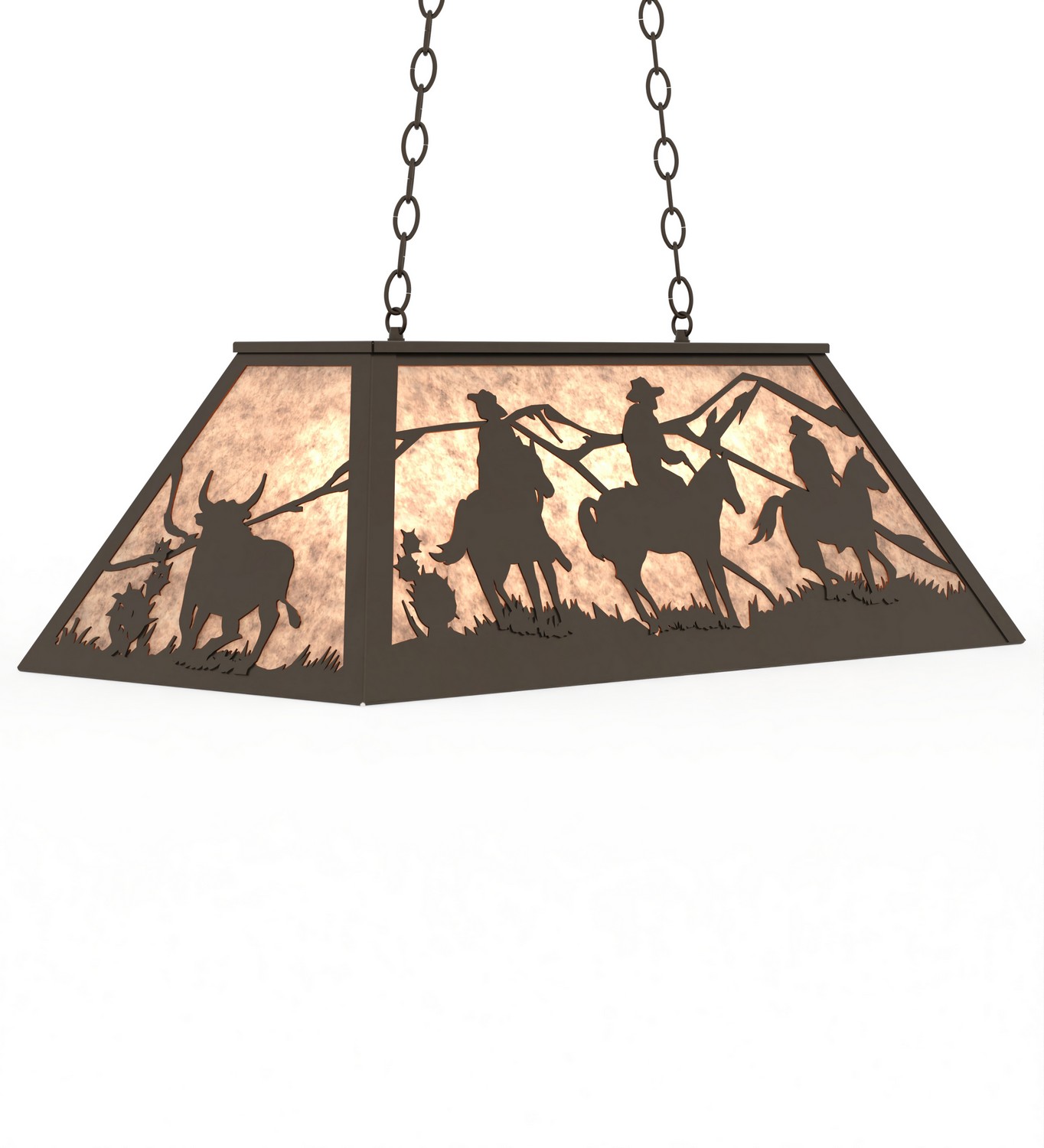 Rustlers Six Light Pendant in Oil Rubbed Bronze