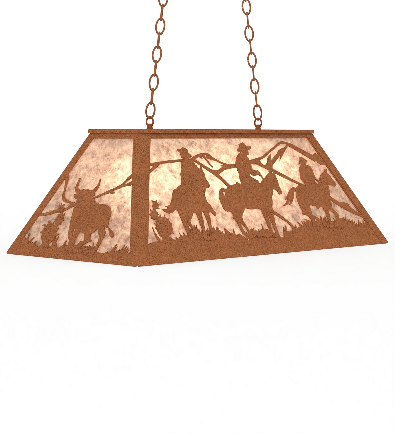 Rustlers Six Light Pendant in Earth