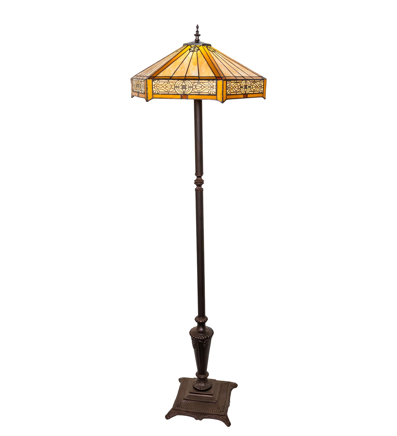 Peaches One Light Floor Lamp in Mahogany Bronze