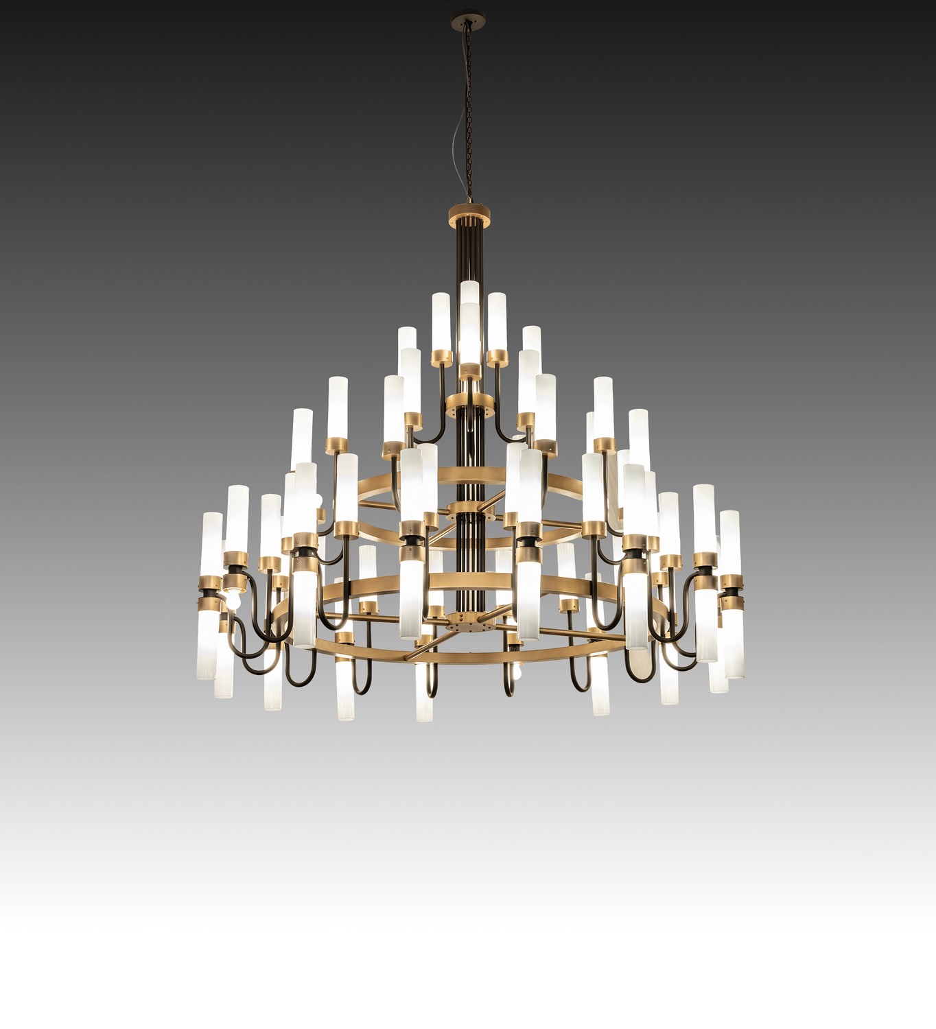 Every Meyda Tiffany item is a unique handcrafted work of art. Natural variations in the wide array of materials that we use to create each Meyda product make every item a masterpiece of its own. Photographs are a general representation of the product. Colors and designs will vary. Collection: Kahler Finish: Oil Rubbed Bronze/Gold Metallic Glass: White Opal Glass Width: 84.00" Height: 98.00" Length: 84.00" Weight: 380.00 lb Number of Bulbs: 72 Maximum Wattage: 6.00 W Bulb Type: T10 Bulb Base: E26 Light Source: LED Material: Steel Country of Origin: USA Safety Rating: Damp LED