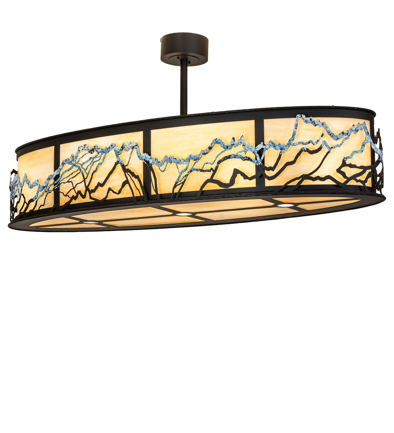 Telluride Magic 11 Light Pendant in Black Satin Wrought Iron