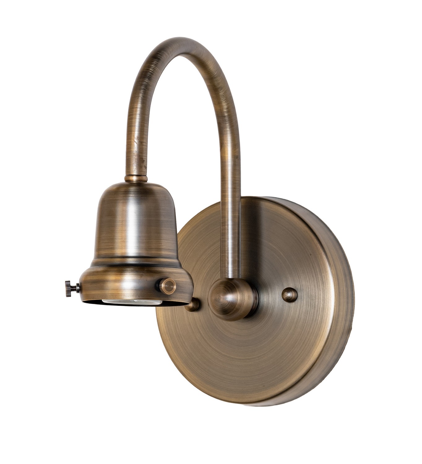 Every Meyda Tiffany item is a unique handcrafted work of art. Natural variations in the wide array of materials that we use to create each Meyda product make every item a masterpiece of its own. Photographs are a general representation of the product. Colors and designs will vary. Collection: Gooseneck Finish: Antique Brass Width: 5.00" Height: 8.50" Length: 7.50" Weight: 2.50 lb Number of Bulbs: 1 Maximum Wattage: 60.00 W Bulb Type: A19 Bulb Base: E26 Material: Brass Country of Origin: USA Safety Rating: Damp