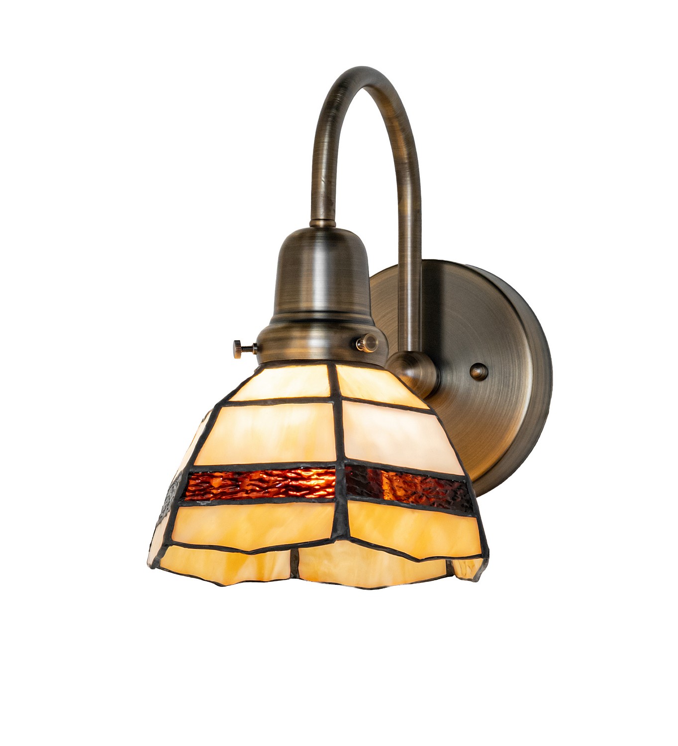 Sunflower One Light Wall Sconce in Antique Brass