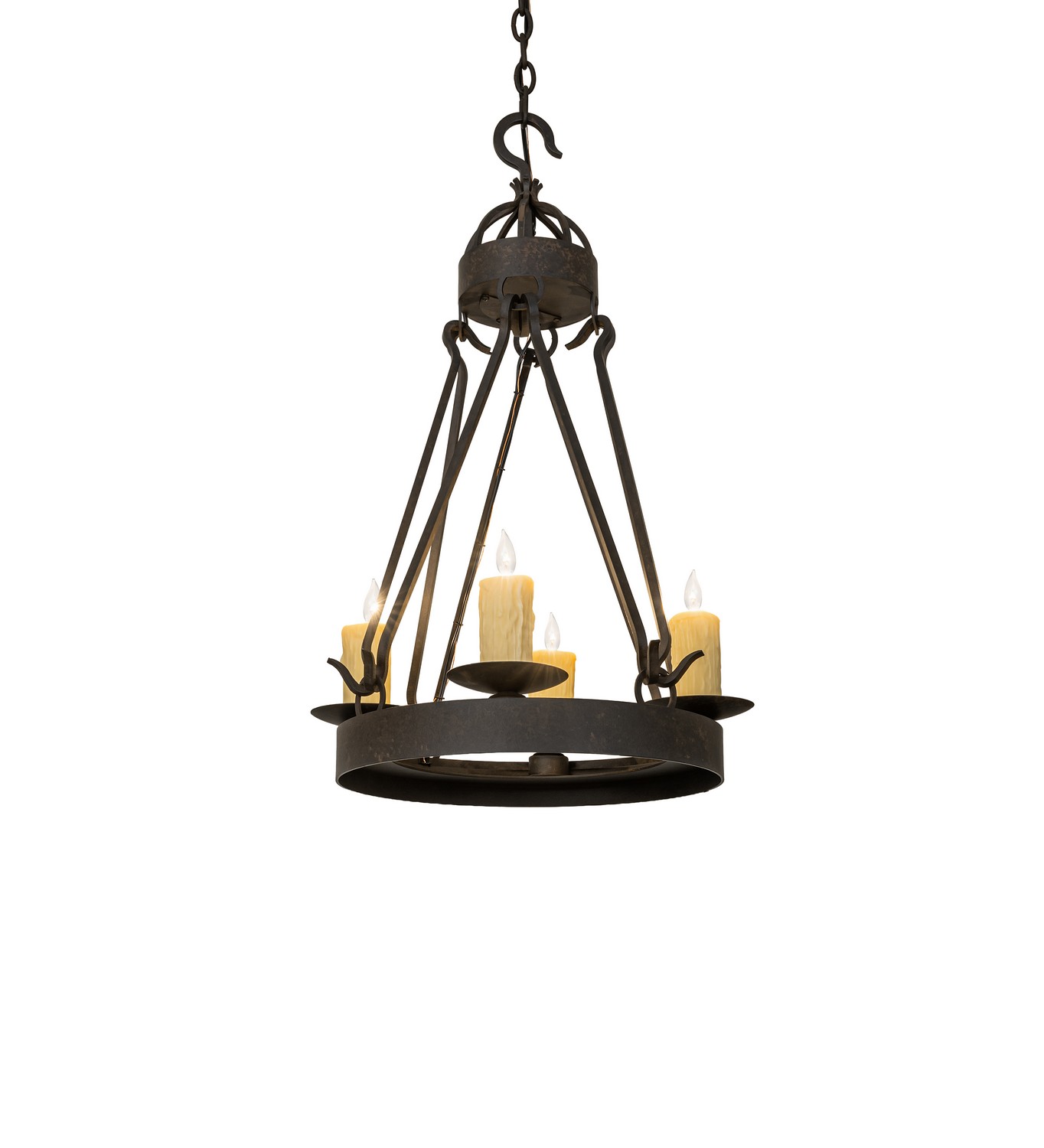 Lakeshore Four Light Chandelier in Chestnut