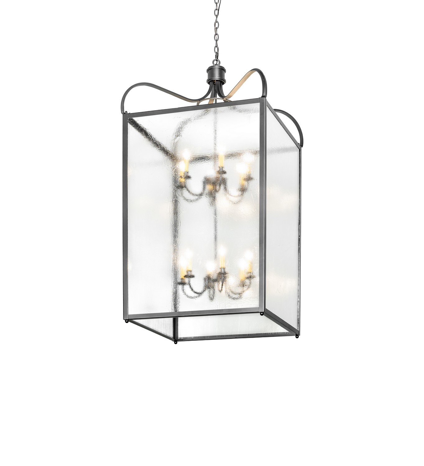 Rennes 12 Light Pendant in Charred Iron