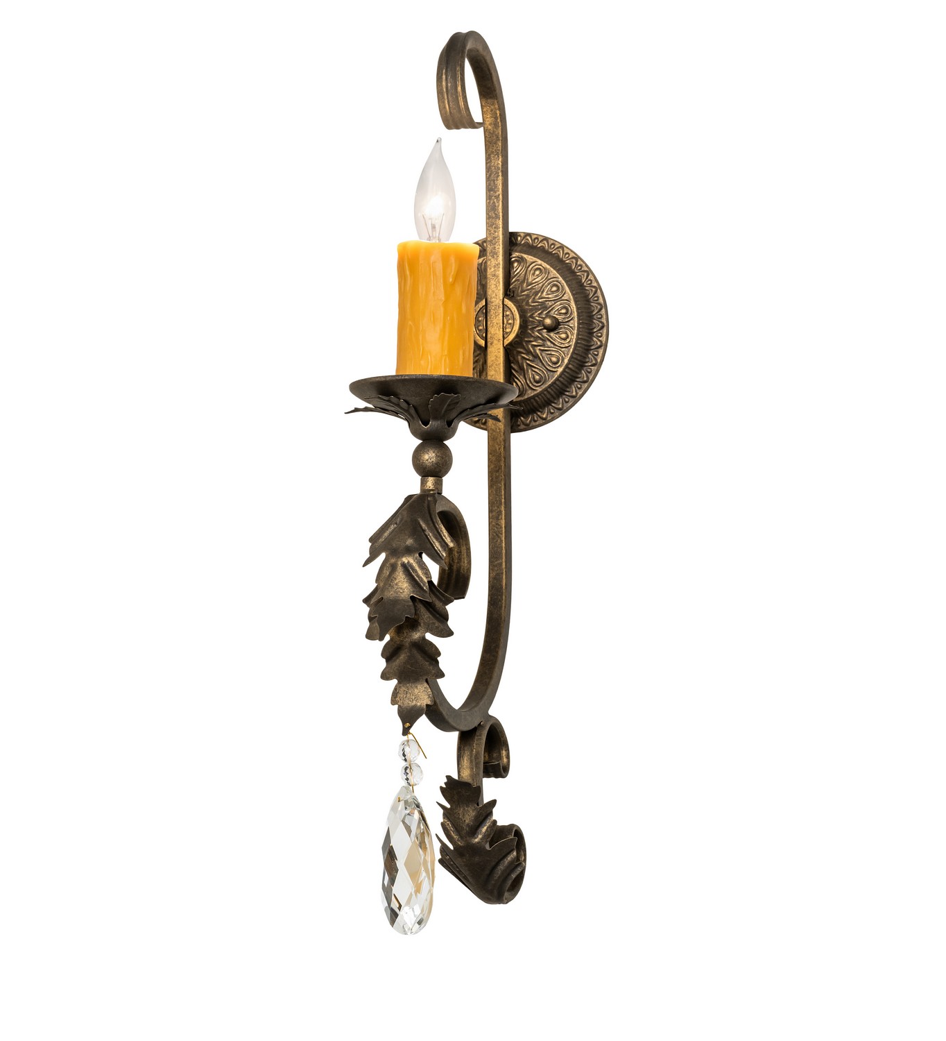 Ingrid One Light Wall Sconce in Dark Smoke