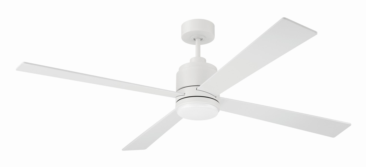 White 60" Ceiling Fan from the McCoy 60" fan w 2-wire HW wall control Collection