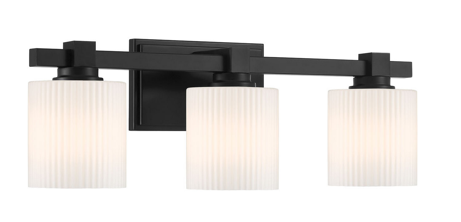 Millennium Lighting 23103-MB Abelson 3 Light 22 inch Matte Black Bathroom Vanity Light Wall Light