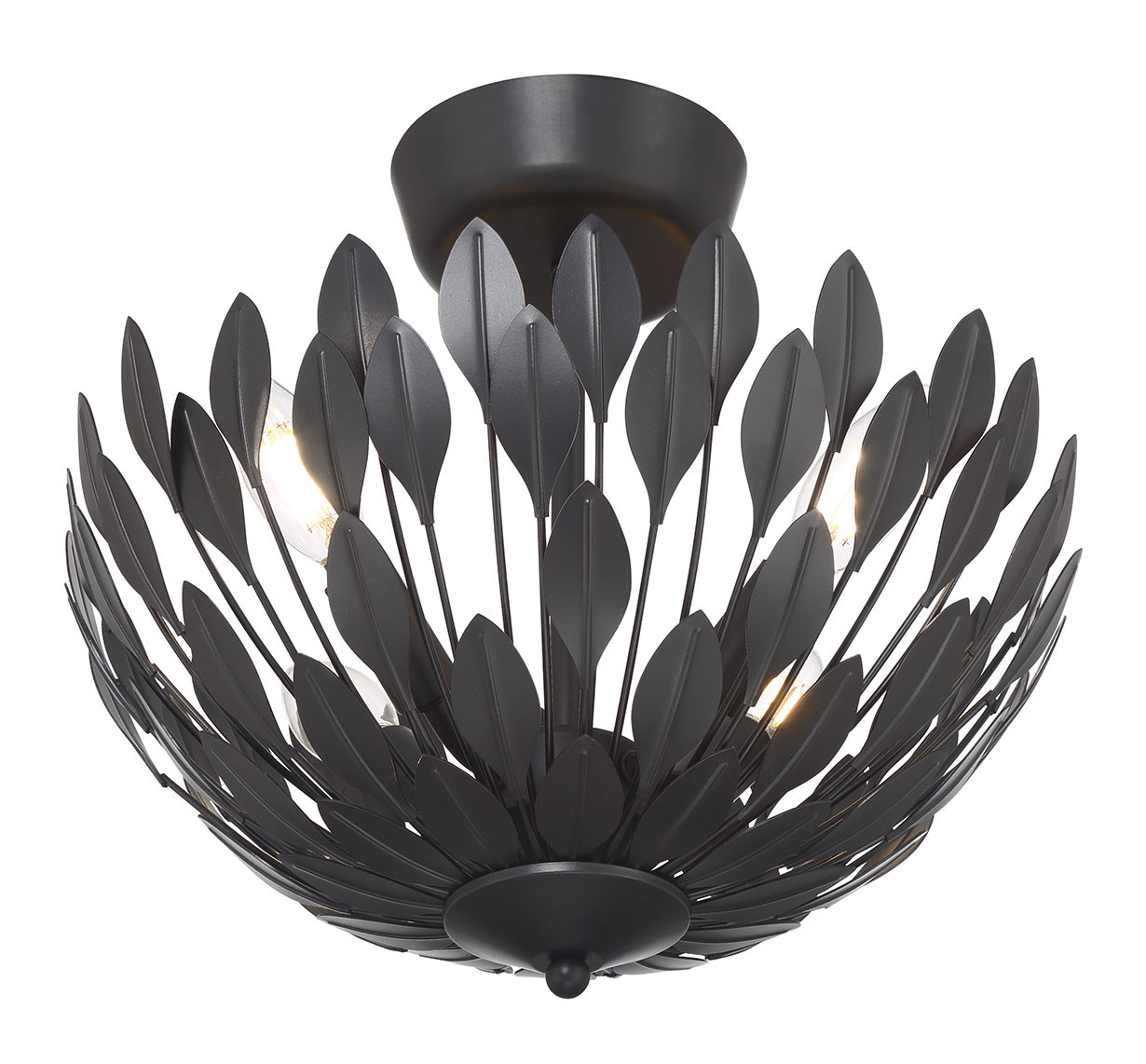 Millennium Lighting 28304-MB Merylmint 4 Light 15.75 inch Matte Black Semi-Flush Mount Ceiling Light