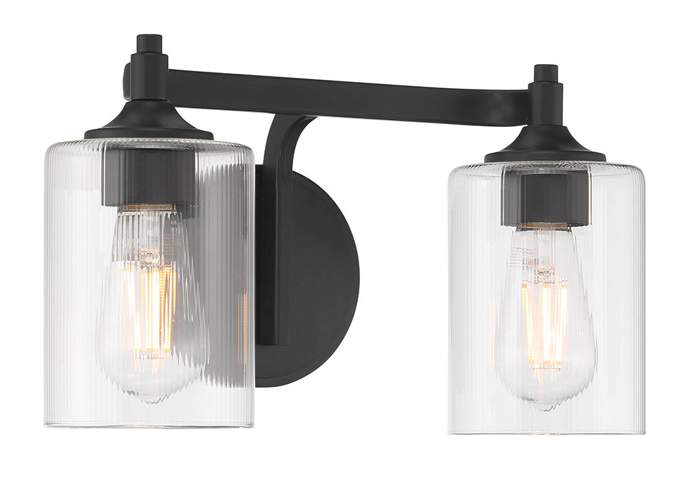 Millennium Lighting 28702-MB Ryehouse 2 Light 14 inch Matte Black Bathroom Vanity Light Wall Light