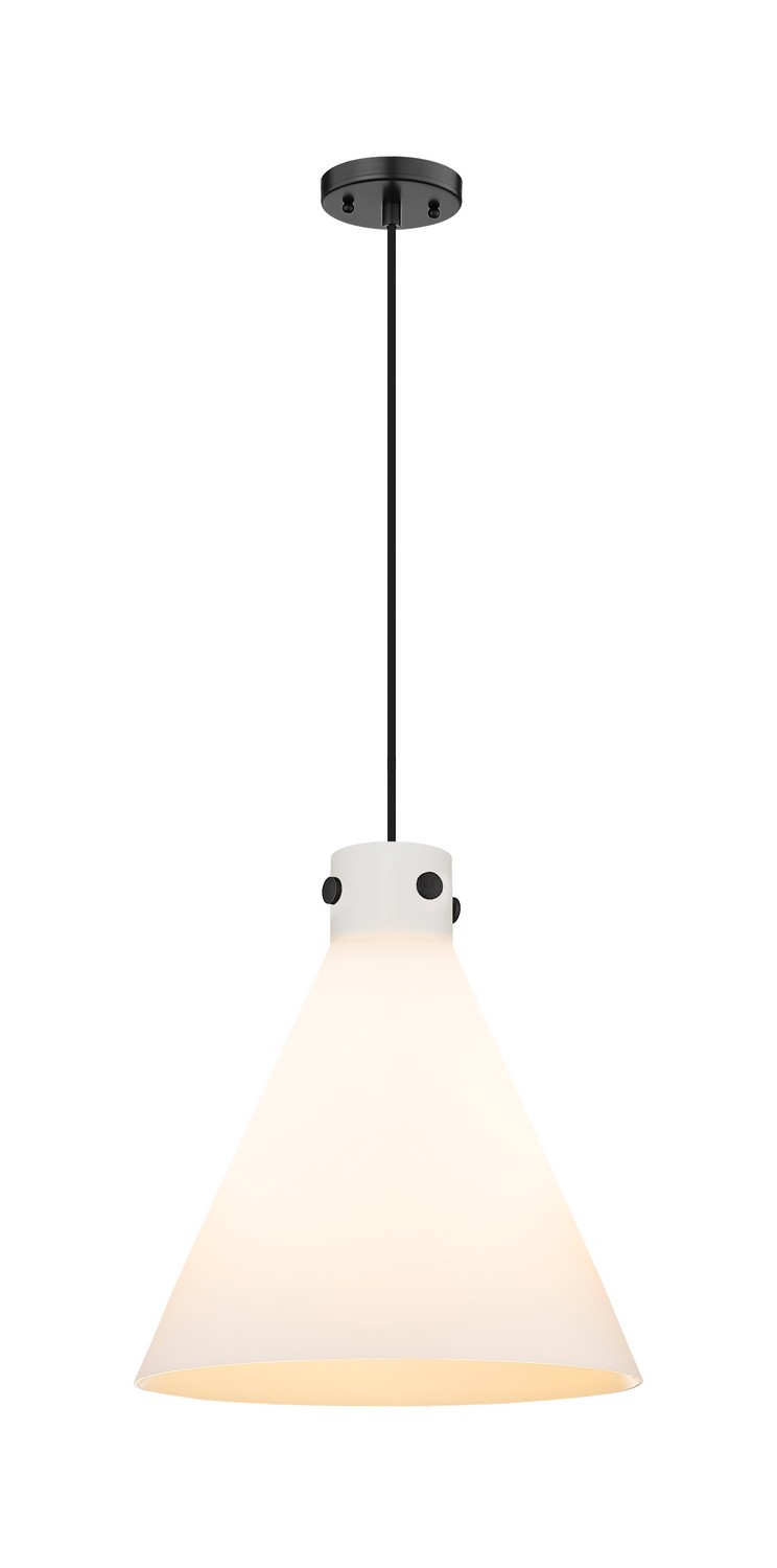 Three Light Pendant by Innovations - Downtown Urban Collection, Matte Black Finish - 410-3PL-BK-G411-14WH
