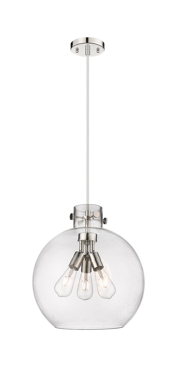 Three Light Pendant by Innovations - Downtown Urban Collection, Polished Nickel Finish - 410-3PL-PN-G410-14SDY