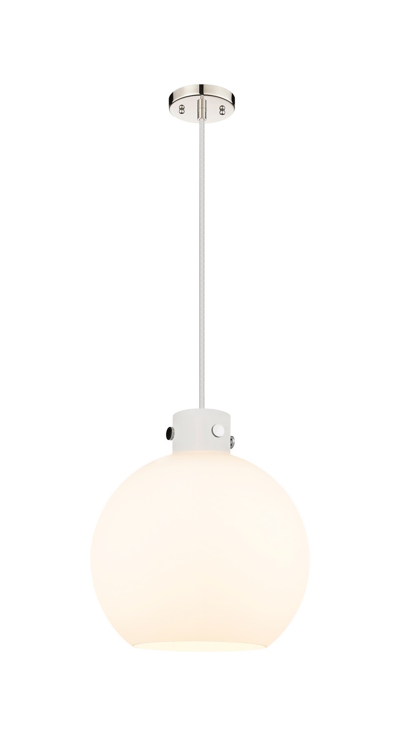 Three Light Pendant by Innovations - Downtown Urban Collection, Polished Nickel Finish - 410-3PL-PN-G410-14WH