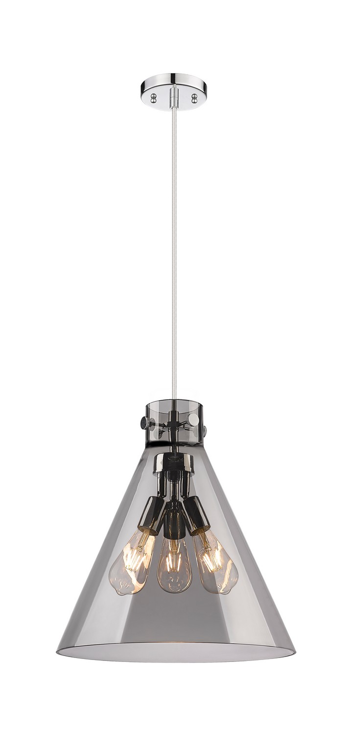Three Light Pendant by Innovations - Downtown Urban Collection, Polished Nickel Finish - 410-3PL-PN-G411-14SM