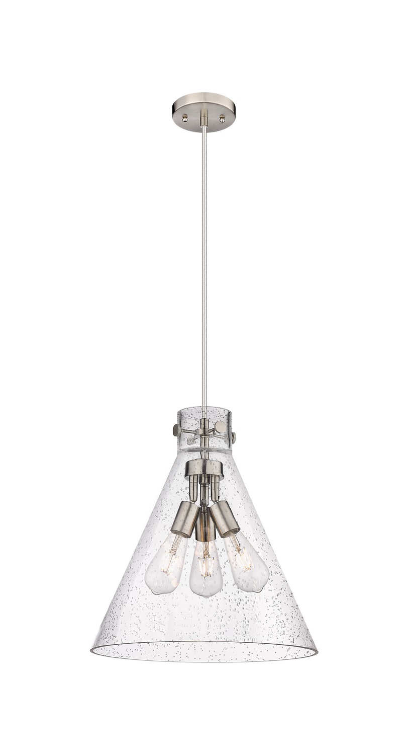 Three Light Pendant by Innovations - Downtown Urban Collection, Satin Nickel Finish - 410-3PL-SN-G411-14SDY